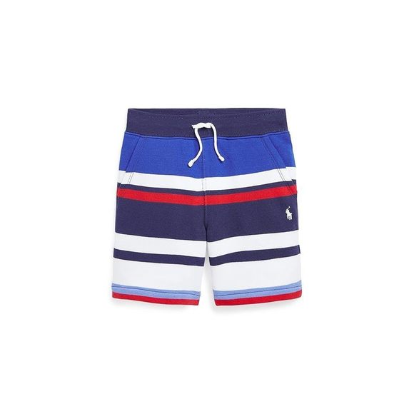 Polo Ralph Lauren Kids Striped Fleece Shorts (Toddler/Little Kids) (Pacific - Picture 1 of 1